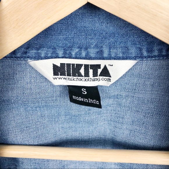 Nikita 2 Tone Chambray Denim Snap Shirt Jacket - Picture 4 of 7